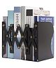 KolorFish Adjustable Book Ends, Metal Bookends for Heavy Books, Desk Book Holder for Shelves, Book Organizer for Desk, Suitable for Office, Home and School Use (White)