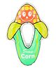 Toysire Sweetcorn Teether Food Grade Silicone Water Filled Freezable, Soothing Gums Cute Corn Face Design Good Grip - Green