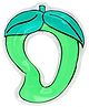 Toysire Mango Teether Food Grade Silicone Water Filled Freezable, Soothing Gums Mango Design Good Grip - Green