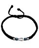 Darshraj Jewels 925 Sterling Silver Kodi & Ball with Evil Eye Thread Bracelet & Anklet - Black