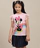 Kidsville Mickey & Friends Featuring Frill Sleeves Minnie Mouse Printed Top - Pink