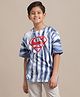 Kidsville DC Comics Featuring Half Sleeves Superman Printed Tee - Blue & White