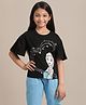 Kidsville Frozen Featuring Half Sleeves Elsa Printed Tee - Black