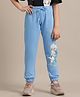 Kidsville Frozen Featuring Elsa Printed Joggers - Blue