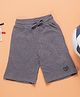 PURPLE UNITED KIDS Solid Bermuda Shorts - Dark Grey Melange