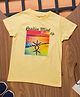 PURPLE UNITED KIDS Half Sleeves Sea Shore & Positive Mind Positive Life Text Printed Tee - Yellow