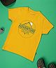 PURPLE UNITED KIDS Half Sleeves Adventure Text Printed Tee - Mustard