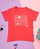PURPLE UNITED KIDS Half Sleeves Floral & Dream Blossom Text Printed Tee - Fuchsia