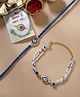 NVR Set of 2 Blue Evil Eye Bhaiya Bhabhi Rakhi Set With Roli Chawal - Blue