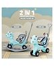 Baybee 2 in 1 Baby Horse Rider Kids Ride On Car for Kids, Push Ride on Toy with Rocker, Push Handle, Rotating Head & Safety Belt - Green
