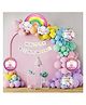 Pastel Rainbow Happy Birthday Decoration DIY Combo Set of 63