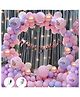 Puchku Happy birthday Net Curtain  LED Light 80 Pcs Combo for Kids pastel décor Butterfly Theme  birthday party first 1st  2nd 5th  10th