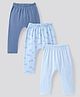 Bonfino 100% Cotton Knit Full Length Diaper Leggings Elephant Print Pack of 3 -