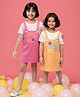TOONYPORT Pack Of 2 Cotton Half Sleeves Sun Embroidered Dress   - Multi Colour