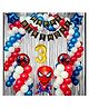 Bubble Trouble 3rd Happy Birthday Decoration Items Spiderman Theme Combo Pack of 51 Pcs for  Kids SpidermanTheme Birthday Party Decorations, Spider Balloons For Birthday Decorations