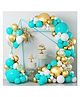 Bubble Trouble Blue & Golden Theme Balloons Garland Decorations Kit for Happy Birthday Decoration, Happy Anniversary, Wedding Ceremony, Baby Shower Decorations Pack of 82 Pcs