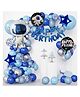 Bubble Trouble Space Boy Birthday Bash Kit: Foil Balloons, Confetti balloons, & More for Indoor & Outdoor Fun - Pack of 66