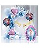 Bubble Trouble Frozen Foil Balloon 5-Piece Birthday Decoration Kit: Happy Birthday Cut Banner, Balloon Glue Dot Tape, & More - Decor Mantra's Ultimate Celebration Set for Boys, Girls, Kids Indoors & Outdoors - Pack of 45