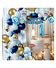 Bubble Trouble Ultimate First Birthday Balloon Bash Kit: Happy Birthday Foil Balloons, Pastel & Metallic Balloons, Confetti Balloons, & More for Boys, Kids Indoor & Outdoor Parties - Pack of 66