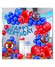 Bubble Trouble Spiderman Foil Balloon Birthday Kit for Boys & Girls - Create Stunning Indoor & Outdoor Decor with Metallic Balloons, Curling Ribbon, & Balloon Strip Arch - Pack of 41