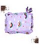 Luvlittle Baby Cotton Head Shaping Mustard Seed Rai Pillow with Zip Closure - Unicorn Print (Purple)