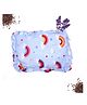 Luvlittle Baby Cotton Head Shaping Mustard Seed Rai Pillow with Zip Closure - Unicorn Print (Blue)