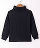 Smarty Boys Cotton Knit Full Sleeves Rib Skivi T-Shirt -Black