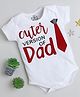 TINY MINY MEE Half Sleeves Cotton Text Printed  Onesie  - White