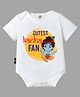 The Peppy Tend 100% Cotton Half Sleeves Janmashtami Theme Cutest Kanha Fan Text Printed Onesie - White