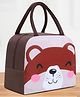 KARBD Insulated Lunch Box Bag with Aluminium Foil Insulation - Brown Colour, Pink Puppy Design