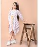 Lilpicks Couture Three Fourth Sleeves Striped Shirt Dress - Multi Colour
