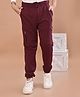 Lilpicks Couture Solid Joggers - Crimson Red