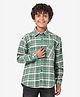 Lilpicks Couture Organic Cotton Full Sleeves Checked Shirt - Green