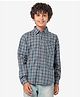 Lilpicks Couture Organic Cotton Full Sleeves Checked Shirt - Blue