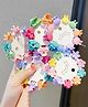 Ziory Set Of 50 Floral & Bunny Detailed Mini Hair Claw Clips - Multi Colour