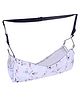 Car cum Cradle Hammock  Portable Travel Cloth Jhula with Adjustable Belt Hangers Snow Theme - White