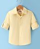 Under Fourteen Only Cotton Full Sleeves Solid Shirt - Yellow