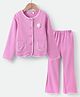 Kookie Kids Top & Pant Party Set with Floral Applique - Pink
