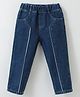 Kookie Kids Denim Full Length Solid Colour Jeans - Blue