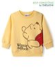 Babyoye Disney Terry Knit Full Sleeves Sweatshirt with Front & Back Winnie The Pooh Graphics - Yellow