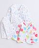Polka Tots Pack Of 3 Cotton Full Sleeves  Floral Printed Jhablas - White