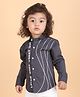 Polka Tots Cotton Full Sleeves Abstract Shirt  - Grey