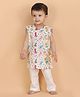 Polka Tots Cotton Sleeveless Dinosaur Printed Top & Pant Set - Multicolor