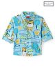 Babyhug Cotton Knit Full Sleeves Animal Printed Shirt - Blue