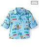 Babyhug Cotton Knit Full Sleeves Printed Shirt - Blue