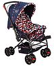 Mee Mee Baby Stroller/Pram for 0 to 3 Years | Adjustable Footrest | 360° Swivel Wheel | Reversible Handle | All Weather Canopy | Spacious Basket, 3 Recline Position Stroller (Navy Blue)