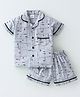 Mom's pet Cotton Woven Half Sleeves Abstract Printed Coordinating Shirt & Shorts Set  - Grey
