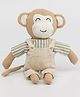 BABY FOREST Cuddly Buddies Mr. Monkey Plush Toy | Handmade Stuffed Animal | Ultra-Soft & Long-Lasting Fabric | Ideal for Special Occasions | Safe & Eco-Friendly - Height 30.48 cm