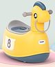 Baybee Ponyta Potty Seat for Kids, Baby Potty Training Seat Chair with Cushion Seat, Closing Lid, Support Handle and Removable Bowl (Yellow)