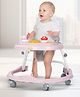 Baybee Shrumo Baby Walker for Kids, Foldable Round Kids Walker with 2 Height & 4 Seat Adjustable | Activity Walker for Baby with Musical Toy Bar & Light (Pink)